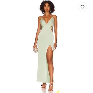 Revolve Superdown Stacie Maxi Dress in Sage